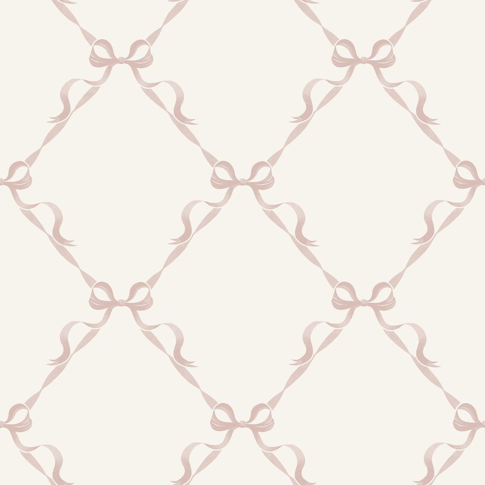 Tied With a Bow Cream Pink - 14032 wallpaper Holden Decor