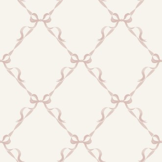 Tied With a Bow Cream Pink - 14032 wallpaper Holden Decor