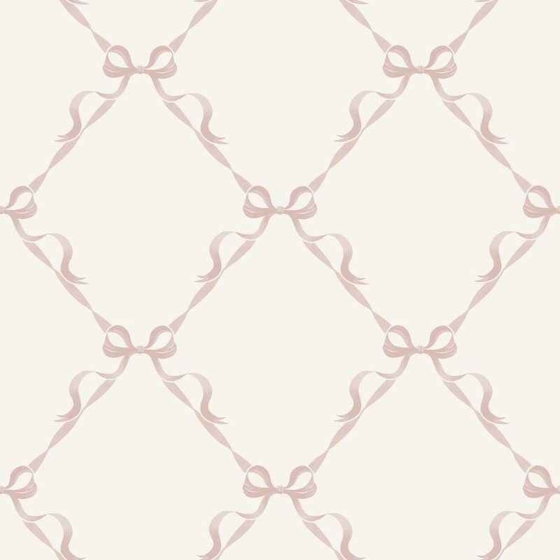 Tied With a Bow Cream Pink - 14032 wallpaper Holden Decor