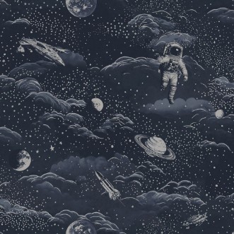 Lost in Space Midnight Blue/Silver - 14051 wallpaper Holden Decor