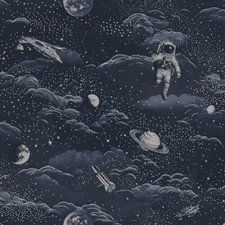 Lost in Space Midnight Blue/Silver - 14051 wallpaper Holden Decor
