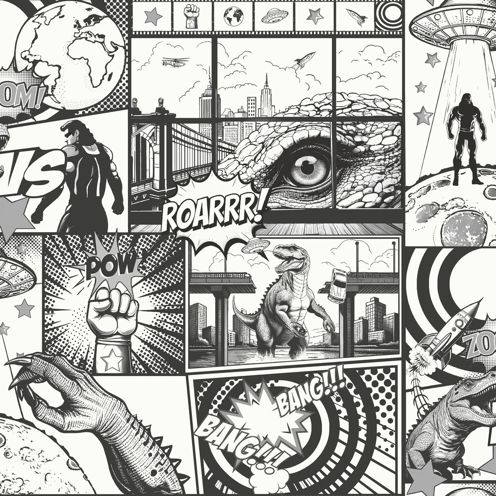 City Hero Black/White - 14075 wallpaper Holden Decor