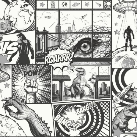 City Hero Black/White - 14075 wallpaper Holden Decor