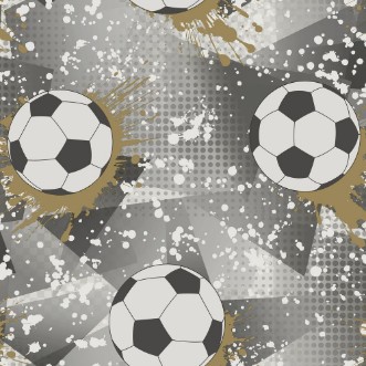 Football Frenzy Black/Gold - 14090 wallpaper Holden Decor
