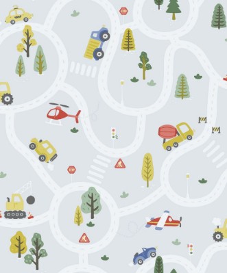 Roundabout Road Light Blue - 14082 wallpaper Holden Decor