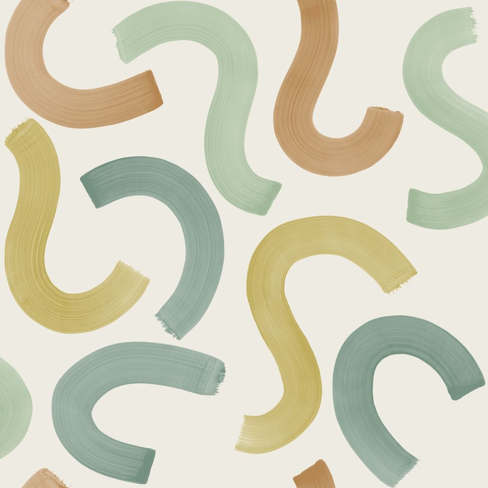 Curly Confetti Teal / Ochre - 14111 wallpaper Holden Decor