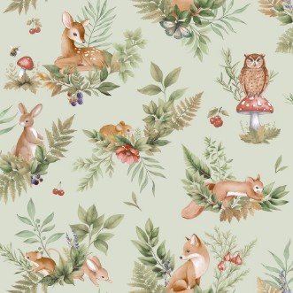 Forest Friends Sage - 14121 wallpaper Holden Decor