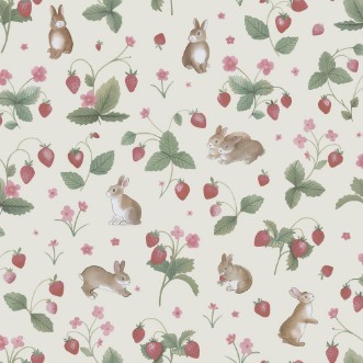 Bunnies & Berries Cream/Multi - 14140 wallpaper Holden Decor
