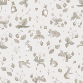 Bunnies & Berries Neutral - 14143 wallpaper Holden Decor