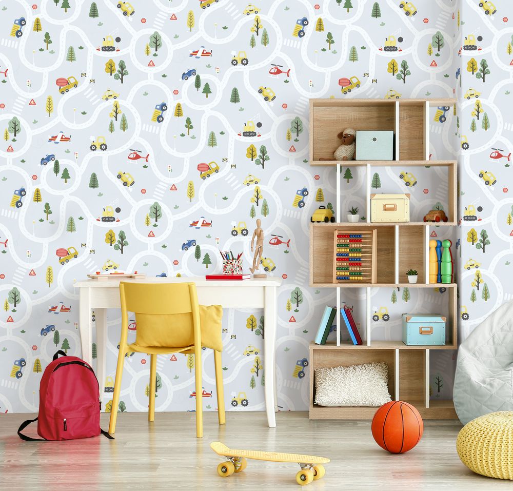 Roundabout Road Light Blue - 14082 wallpaper Holden Decor