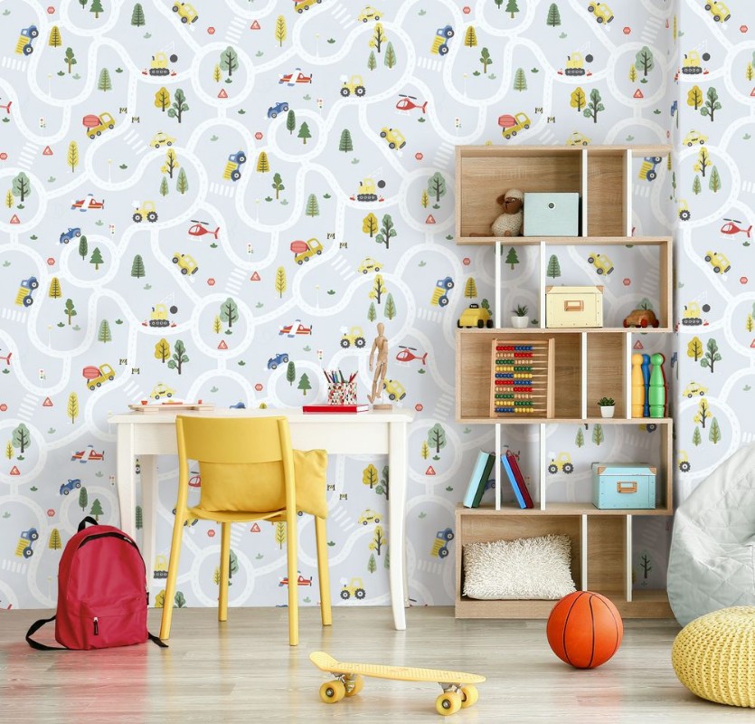 Roundabout Road Light Blue - 14082 wallpaper Holden Decor