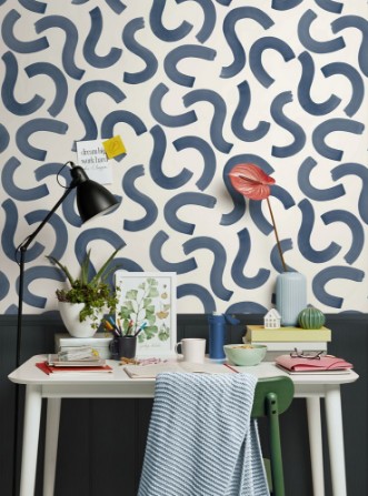 Curly Confetti Navy - 14112 wallpaper Holden Decor