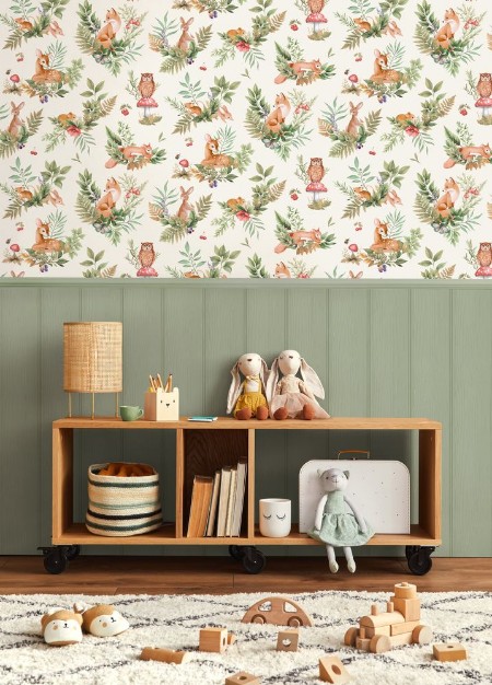 Forest Friends Cream/Multi - 14123 wallpaper Holden Decor
