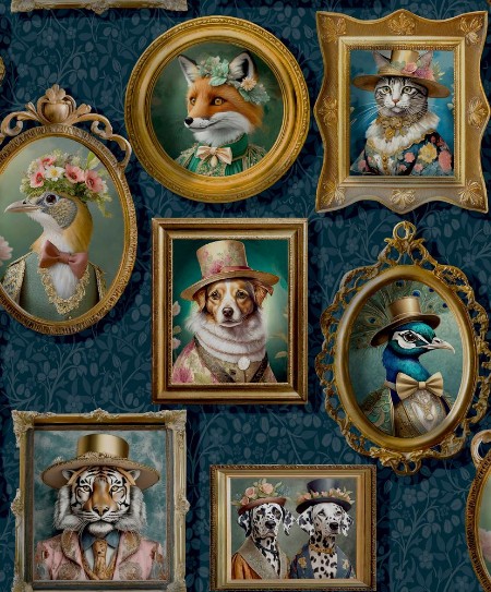 Regal Beasts Navy - 13791 wallpaper Holden Decor