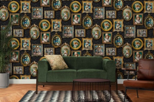 Regal Beasts Charcoal - 13790 wallpaper Holden Decor