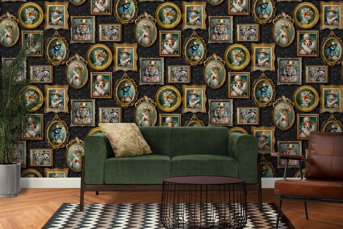 Regal Beasts Charcoal - 13790 wallpaper Holden Decor