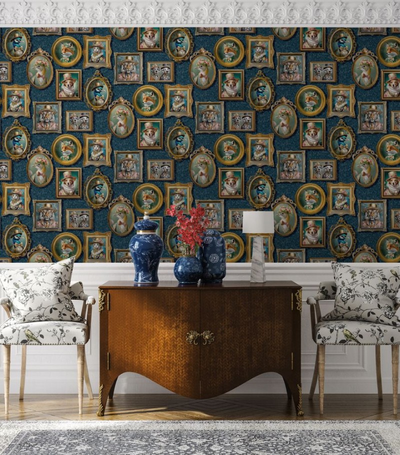 Regal Beasts Navy - 13791 wallpaper Holden Decor