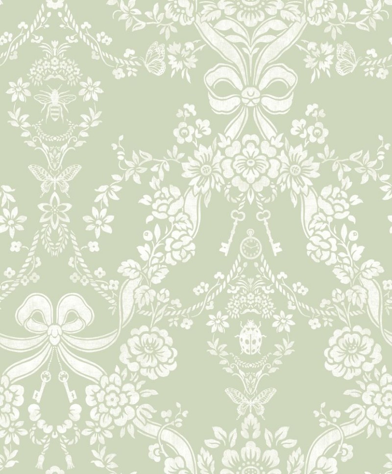 Bow Damask Sage - 14170 wallpaper Holden Decor