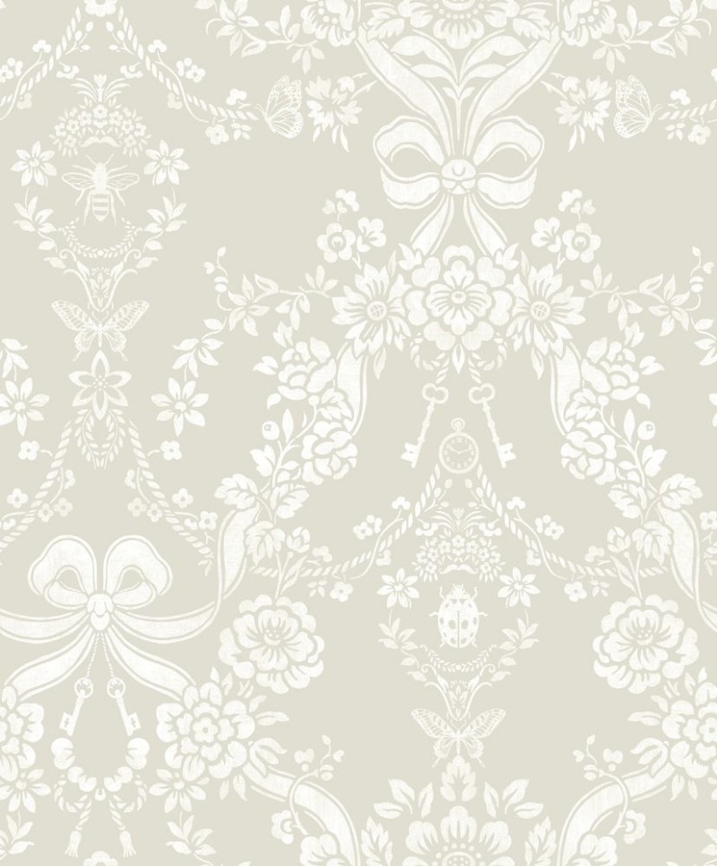 Bow Damask Taupe - 14171 wallpaper Holden Decor