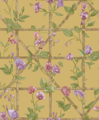 Trailing Floral Trellis Ochra - 14201 wallpaper Holden Decor