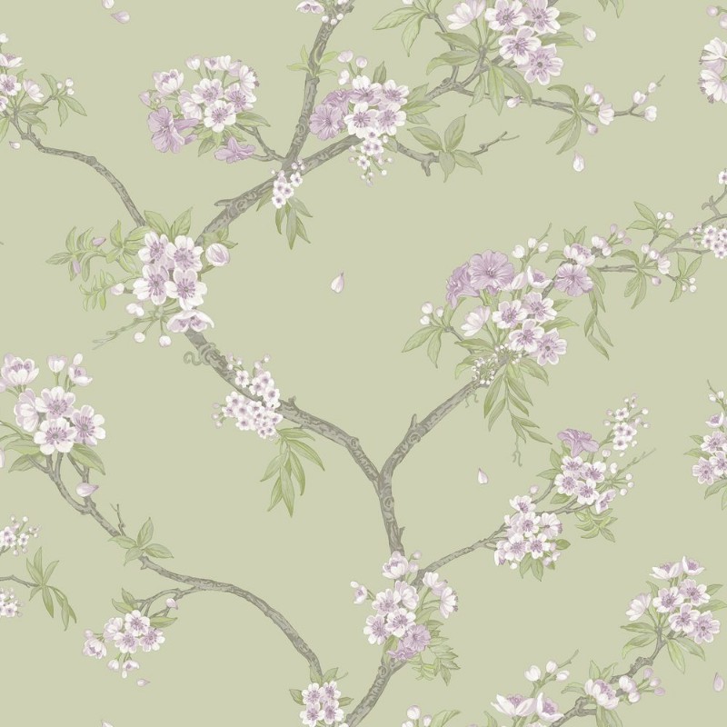 Cherry Blossom Sage Heather - 14210 wallpaper Holden Decor