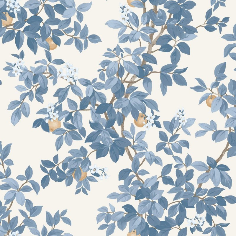 Orange Tree Blue White - 14242 wallpaper Holden Decor