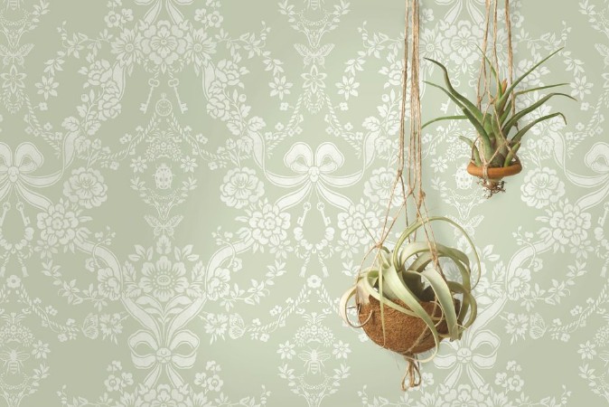 Bow Damask Sage - 14170 wallpaper Holden Decor