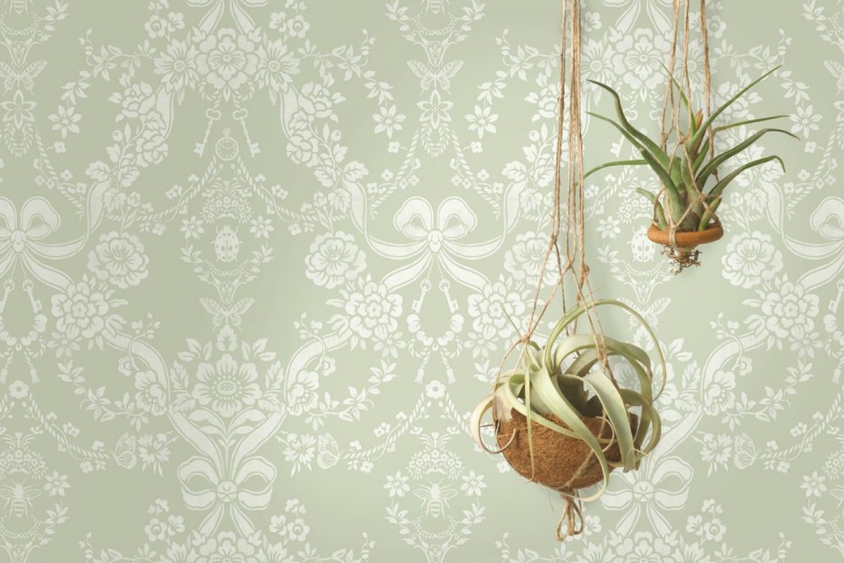 Bow Damask Sage - 14170 wallpaper Holden Decor