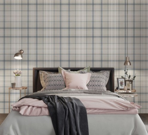 Kirkham Check Navy - 14183 wallpaper Holden Decor
