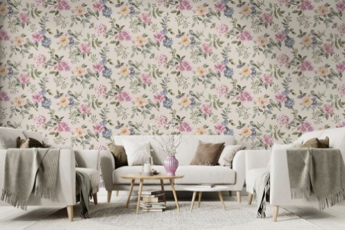 The Bird Garden Beige Multi - 14192 wallpaper Holden Decor