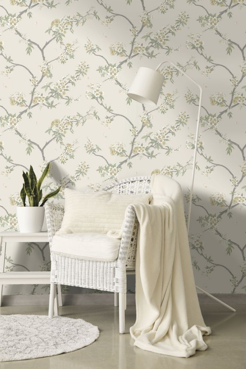 Cherry Blossom Yellow Cream - 14212 wallpaper Holden Decor