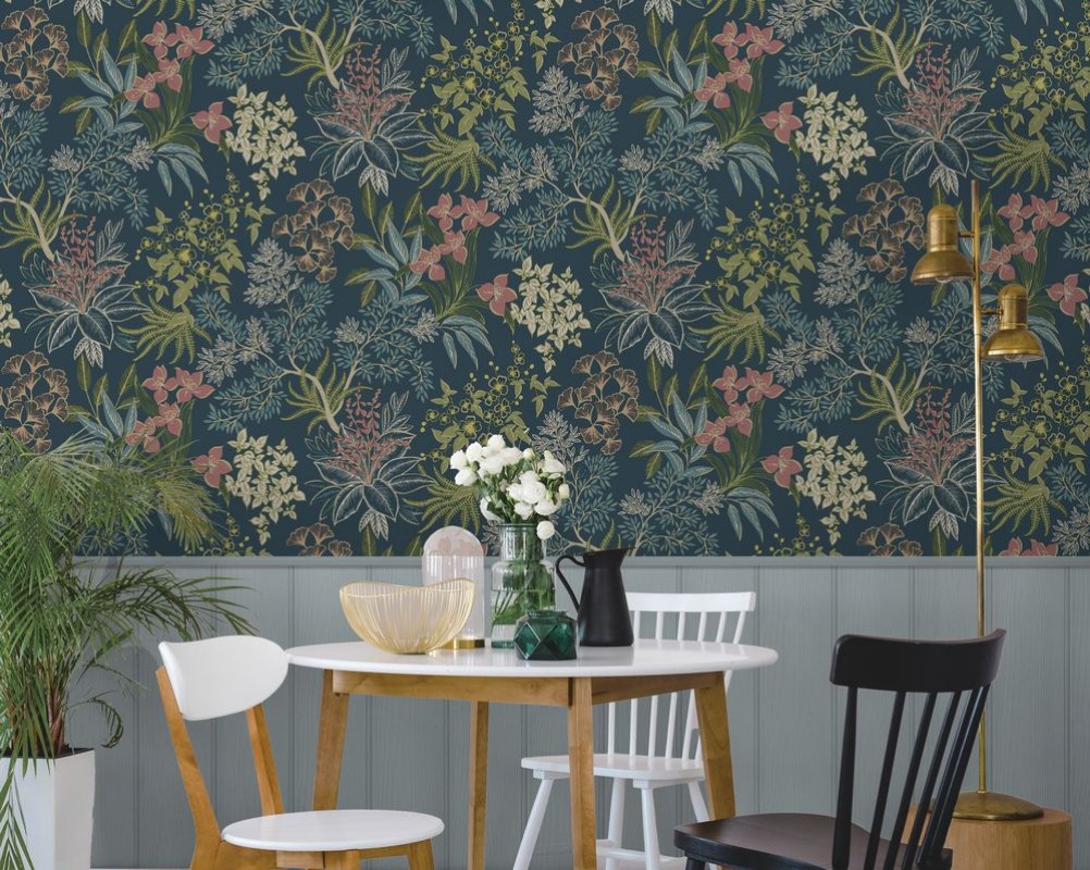 Full Bloom Teal - 14220 wallpaper Holden Decor