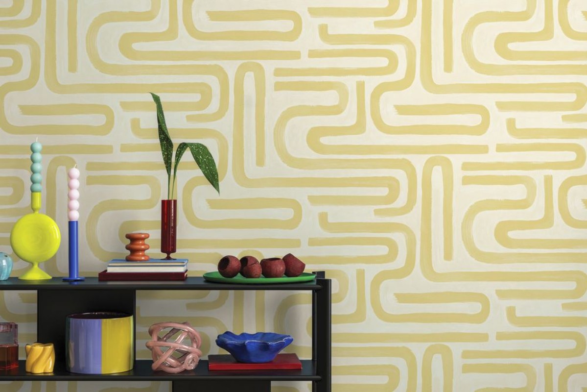 Brushed Geo Ochre - 14231 wallpaper Holden Decor