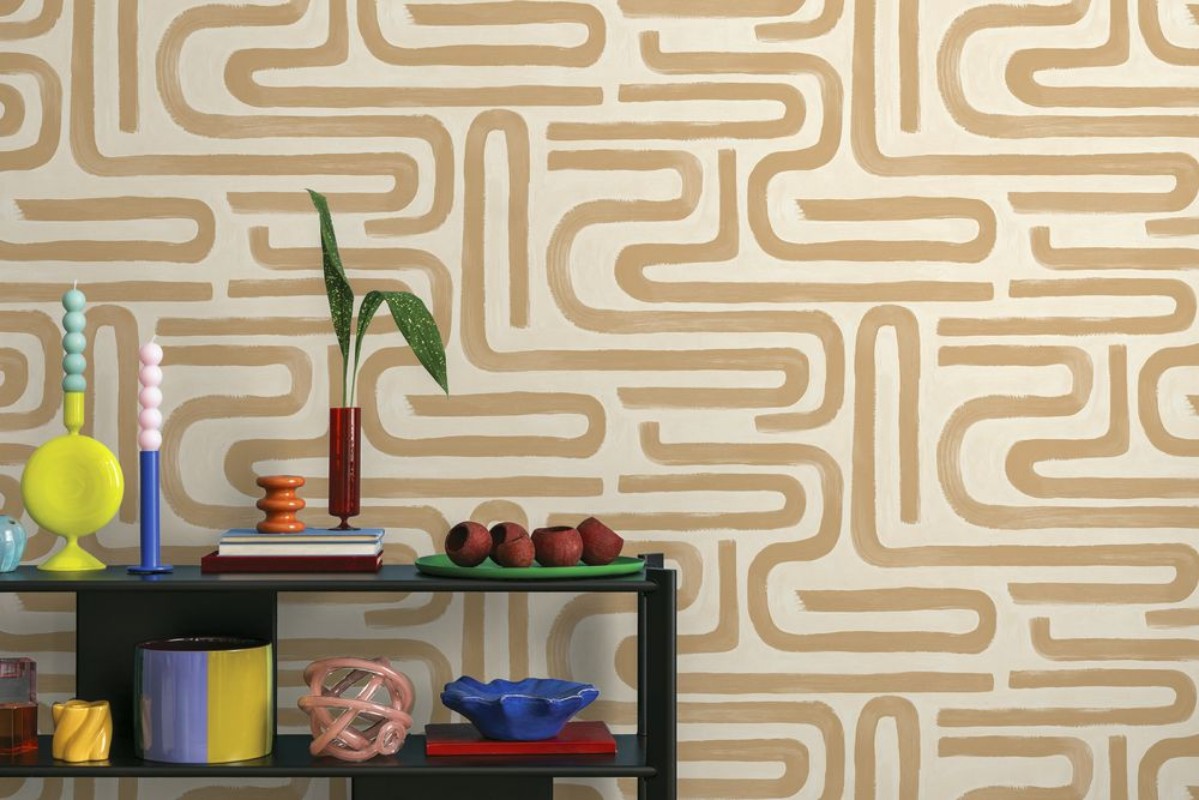 Brushed Geo Orange - 14232 wallpaper Holden Decor