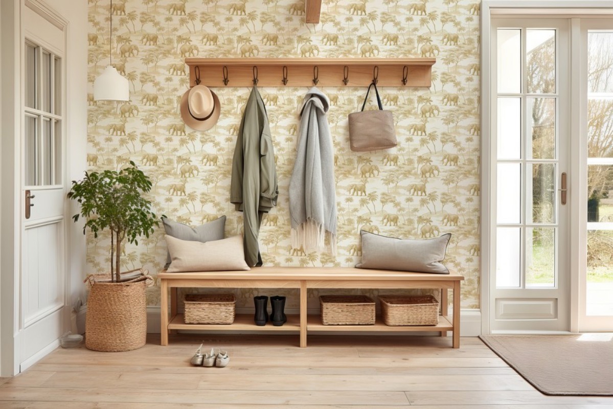 Jungle Walk Yellow - 1077801-03 wallpaper Dreamland