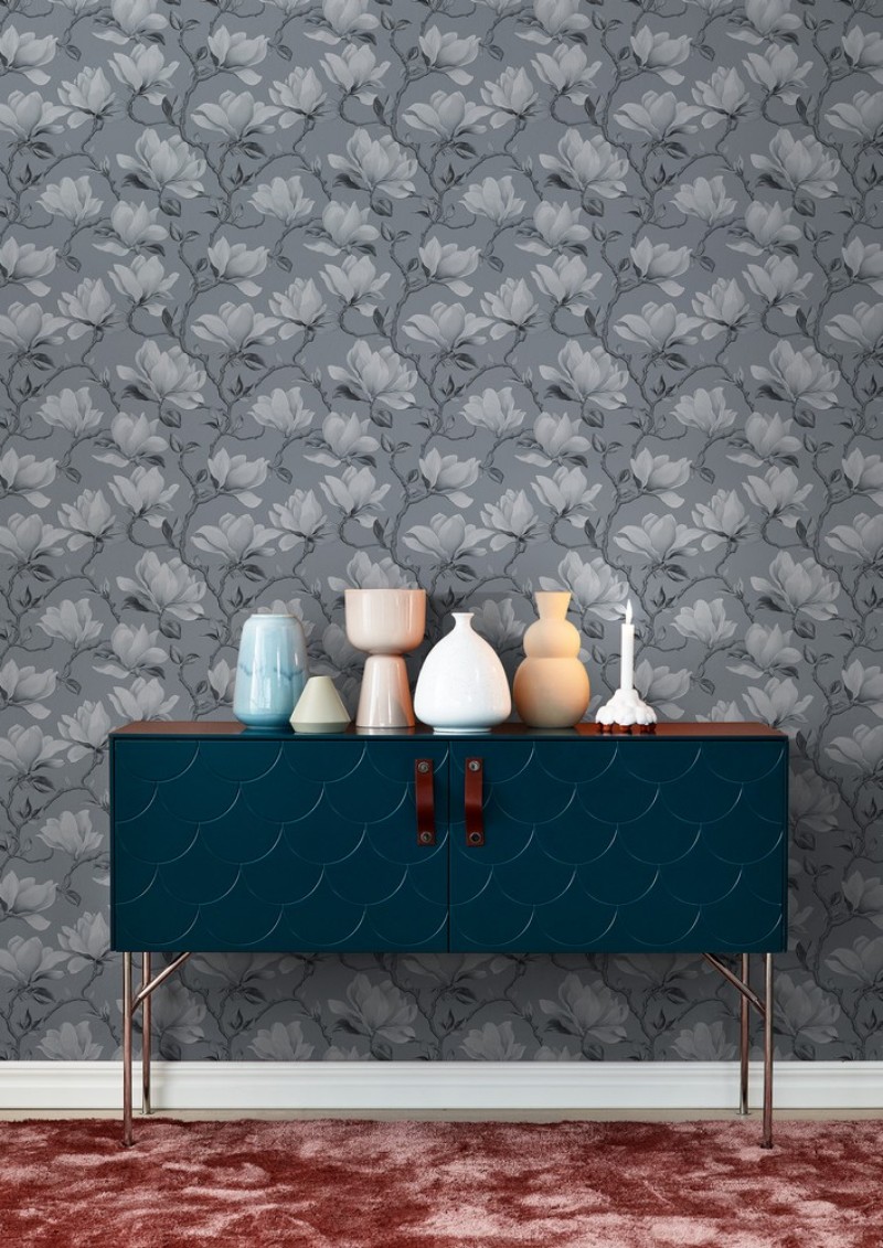 Corinne Blue - 1050201-02 wallpaper in between