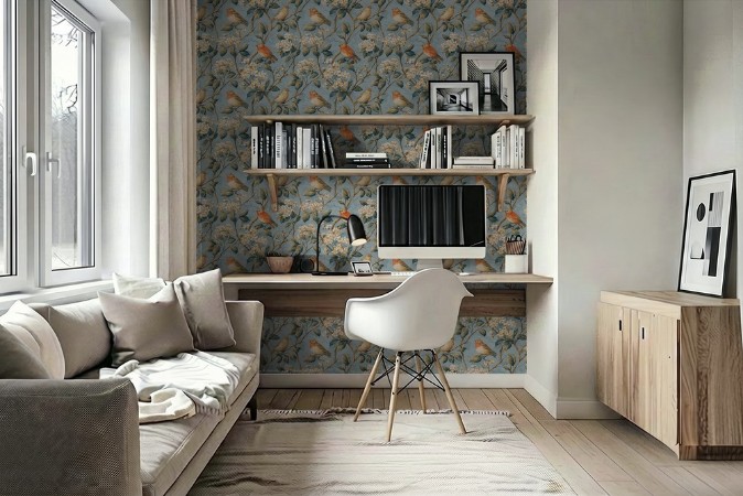 Ella Light Blue - 1097001-01 wallpaper in between
