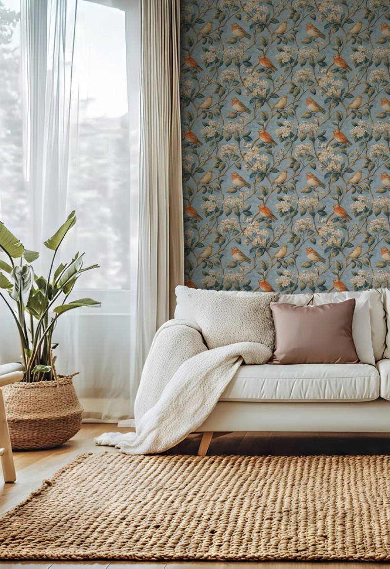 Ella Light Blue - 1097001-01 wallpaper in between