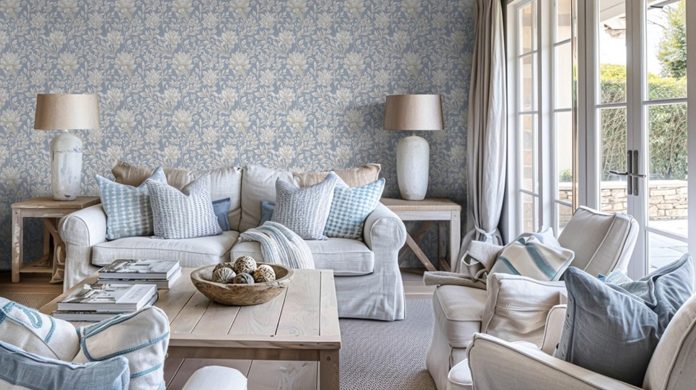 Oksana Blue - 1057001-01 wallpaper Scandza