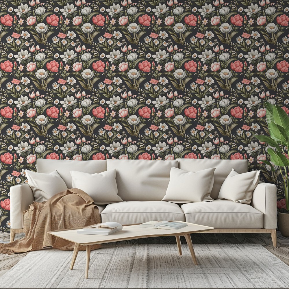 Adriana Dark Grey - 1063801-01 wallpaper Scandza