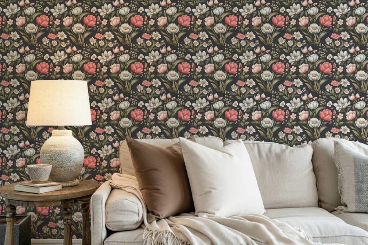 Adriana Dark Grey - 1063801-01 wallpaper Scandza