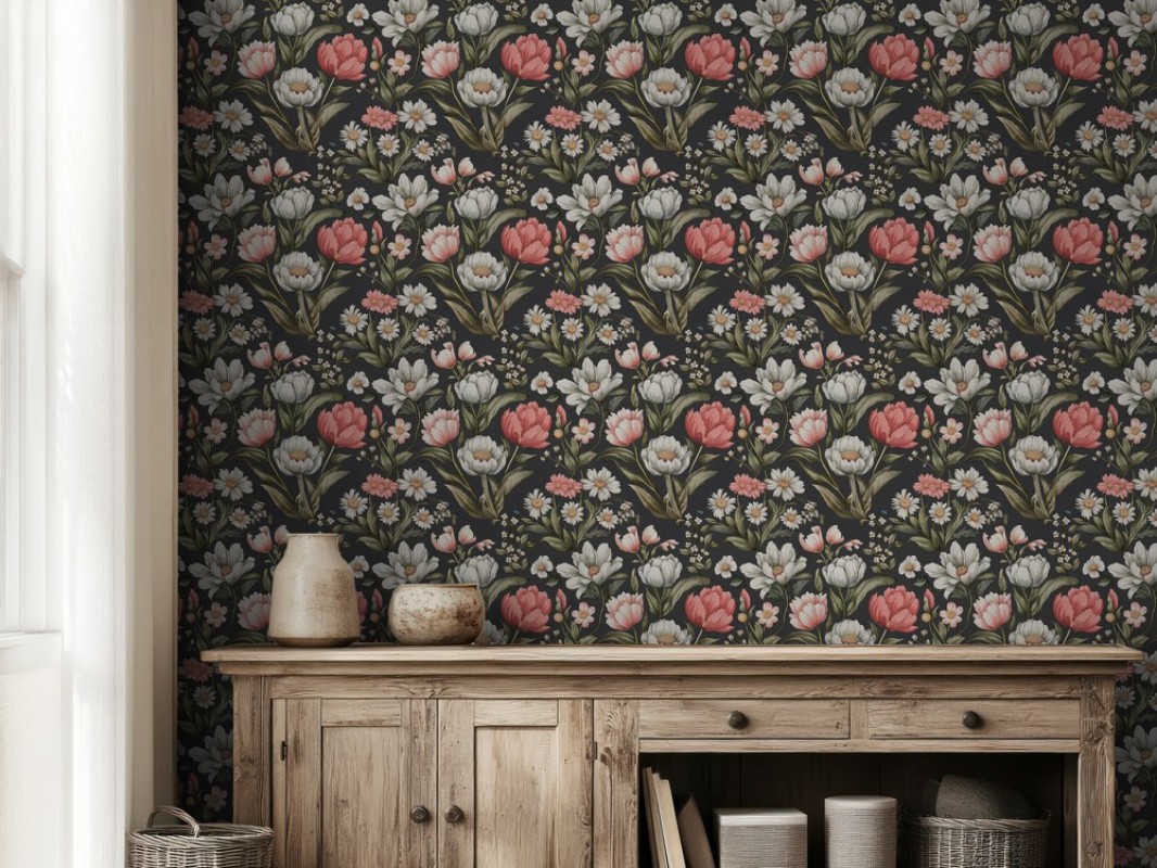 Adriana Dark Grey - 1063801-01 wallpaper Scandza