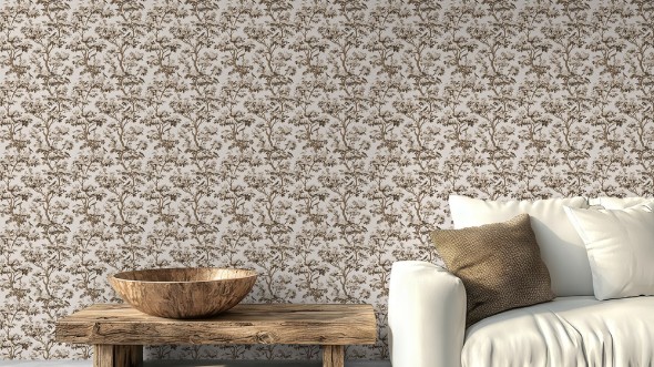 Rosenlund Beige - 1074001-02 photowallpaper Scandza