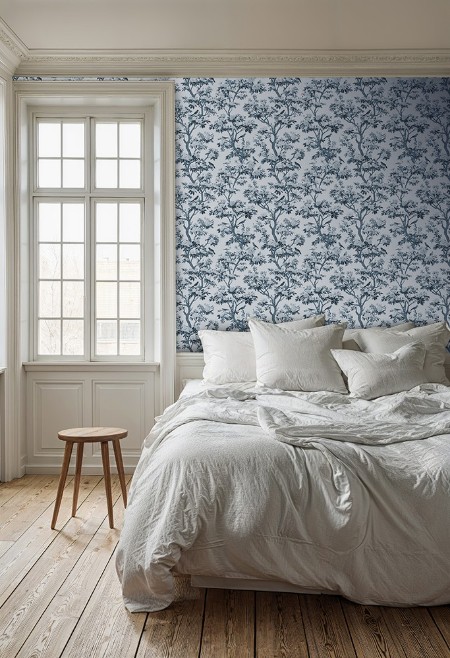 Rosenlund Blue - 1074001-03 photowallpaper Scandza
