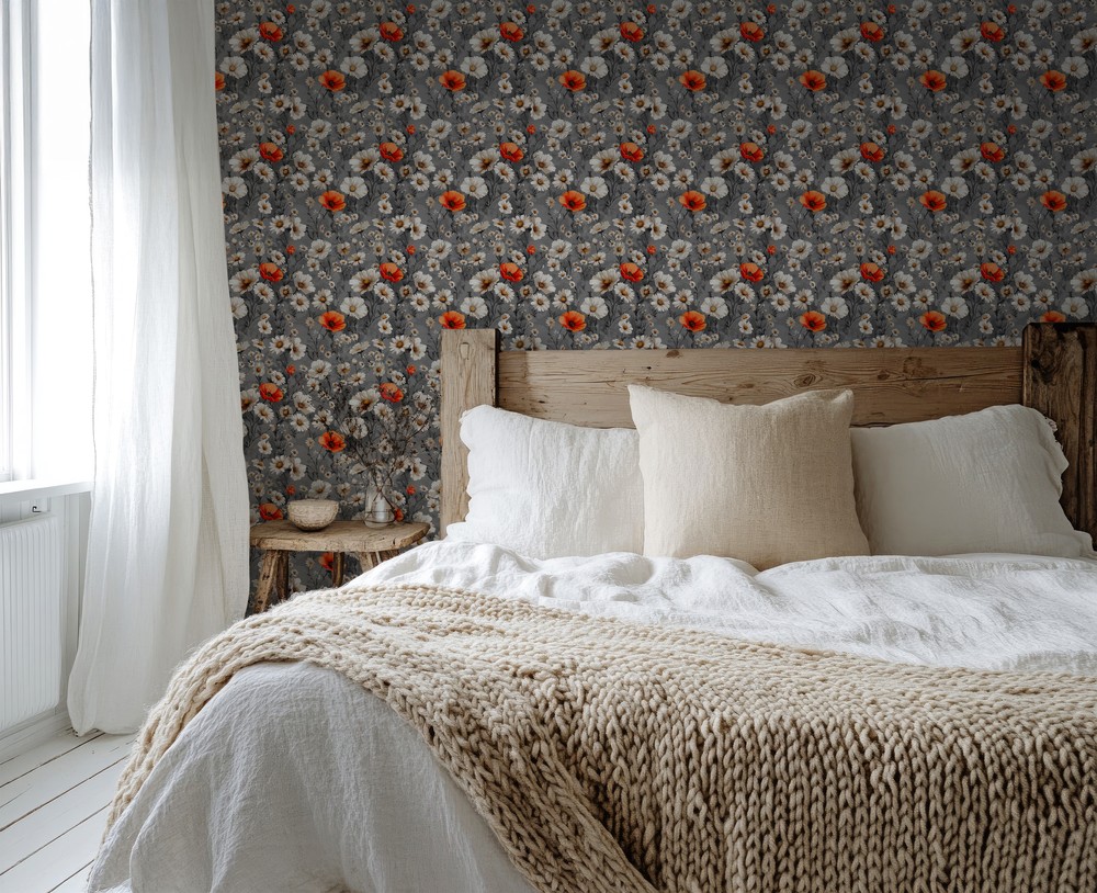 Kirsti Dark Grey - 1075501-02 wallpaper Scandza