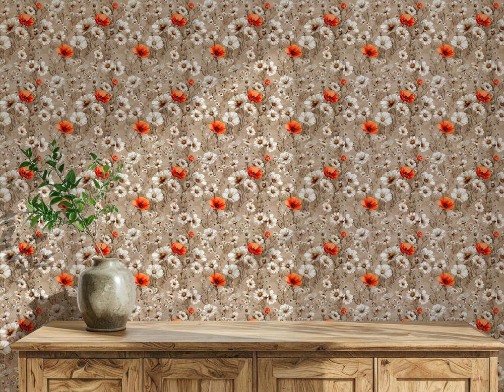 Kirsti Beige - 1075501-03 wallpaper Scandza