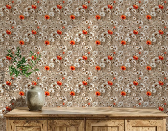 Kirsti Beige - 1075501-03 wallpaper Scandza