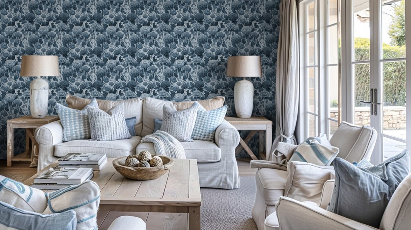 Antonia Blue - 1076001-02 wallpaper Scandza