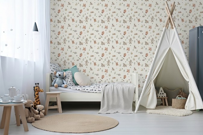 Picture of Wild friends Soft Yellow - 1028401-01