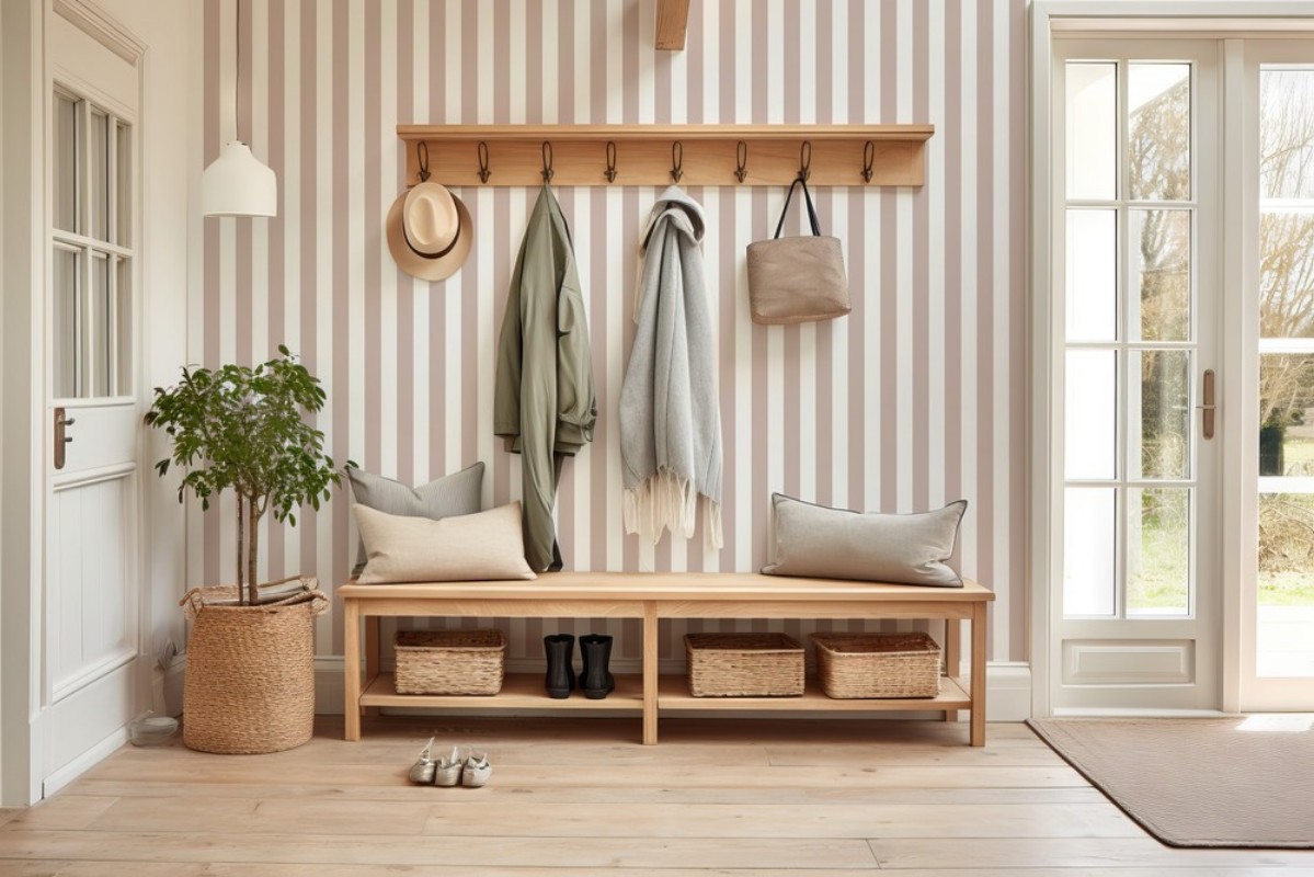 Picture of Striped Linen Dusty Pink - 1031601-06